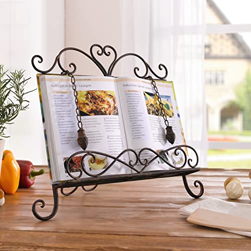 Westcharm Holiday Gift - Antique Metal Kitchen Cookbook Stand, Re...