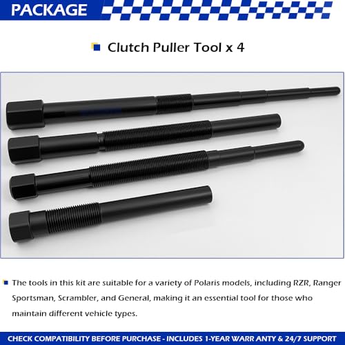 Image of 4PCS Clutch Puller Tool Kit For Polaris Models 1985-2024, Fits Ranger, Sportsman, General, Scramblerm, RZR, OEM #2870506 PA-48595 2872085 PU-52422