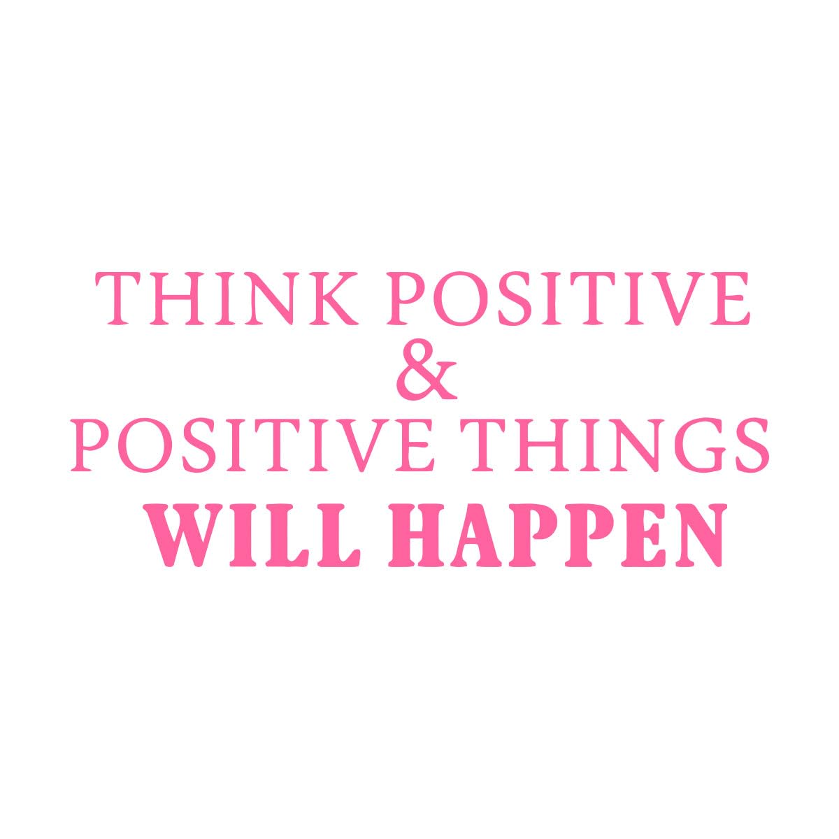 Optimistic Wall Decals Modern Office Think Positive Phrases Art Decor Vinyl Children Bedroom Removable Window Door Stickers Small - 24x57cm — image 1