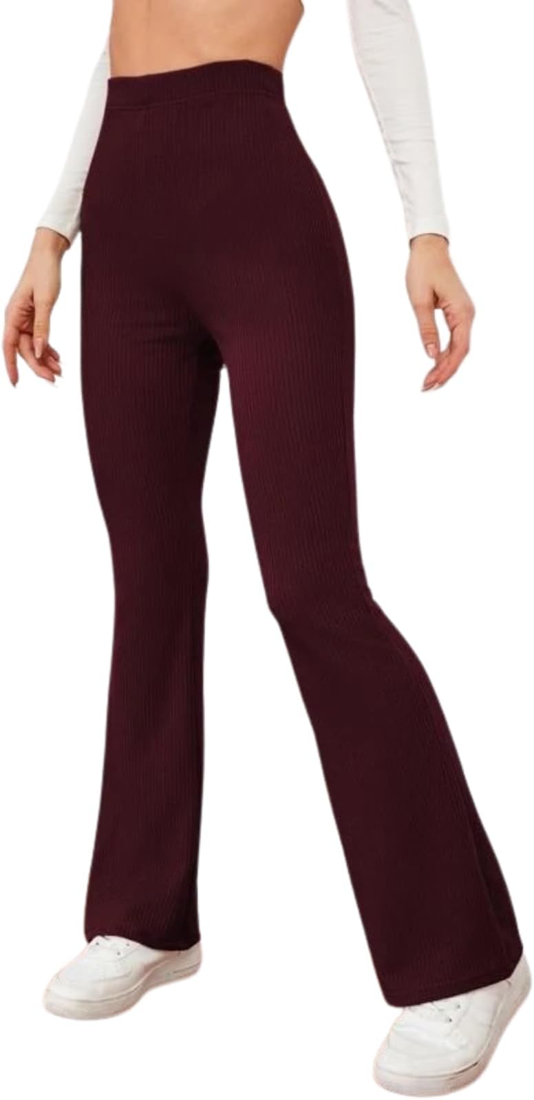 DHRUVI TRENDZ Women’s High Waist Joggers – Relaxed Fit Straight Leg Casual Pants | Stretchable Trousers for Travel, Lounge & College Wear
