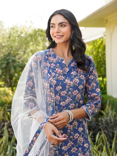 Image of Vaamsi Women's Printed Straight Kurta Pant With Dupatta Set | kurta sets for woman