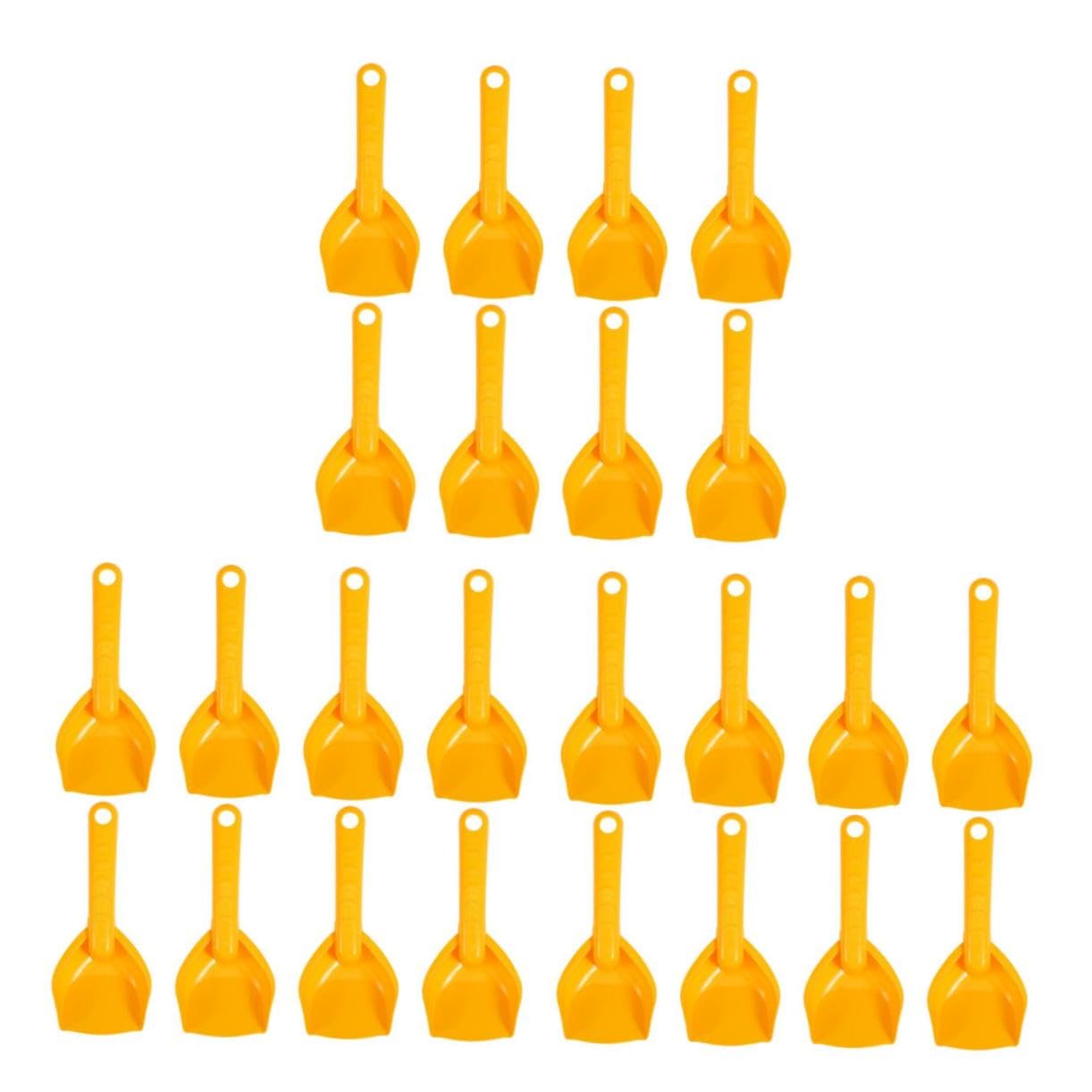 iplusmile 24 Piezas Palas de Arena para Juguetes de Playa y Jardín Pala de Color Amarillo para Exterior y Fiestas Infantiles