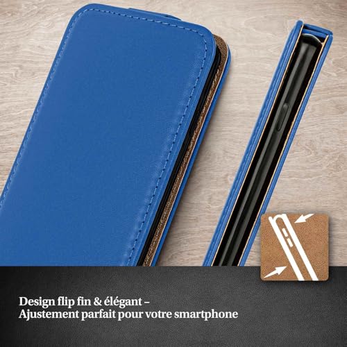 Étui iPhone 16 Pro Max en cuir synthétique bleu chic avec protection intégrale à 360 degrés - 2