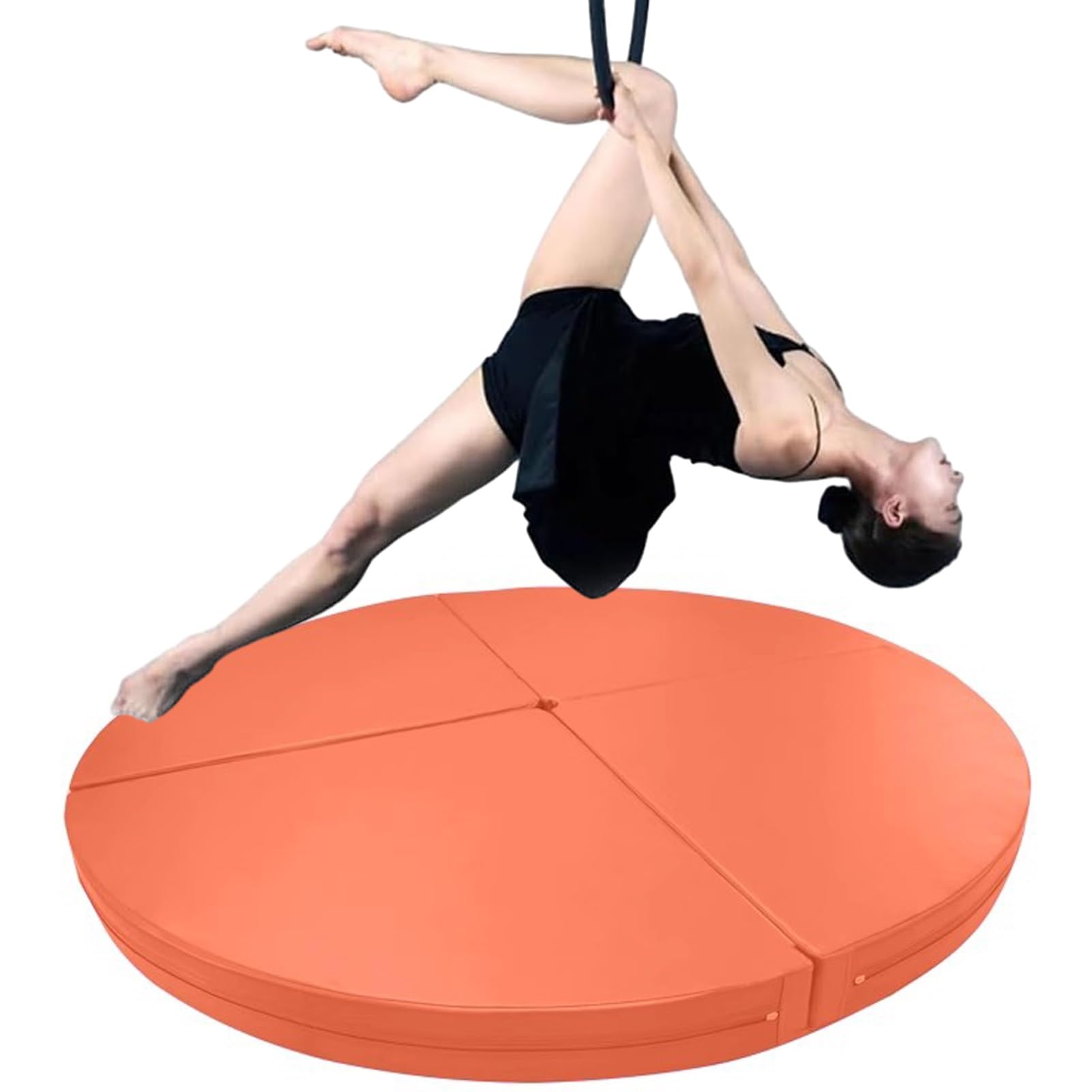 Wjftoday Orange Crash Mat For Aerial Hoop & Pole Dancing, Foldable 200Cm Dance Floor Pad, 1/2/4 Inch Thick Epe Foam Gymnastics & Yoga Mat (, 78.7X3.9in)