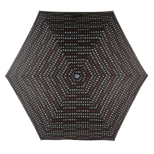 Mini parapluie télescopique Radley On Repeat ultra compact à motif signature noir et encre