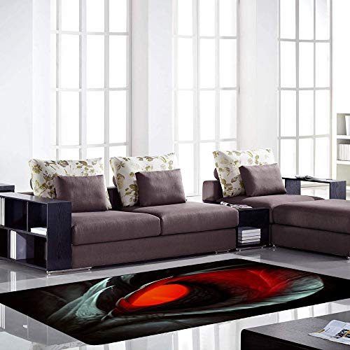 Tapis dragon rouge microfibre grand format pour déco de chambre