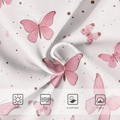 Wusikd Pink Butterfly Girls' Underwear Cotton Girls Briefs Soft Toddler Underwear 2T3