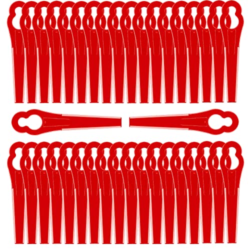 150 Stück Klinge für Rasentrimmer Ersatzmesser Kunststoff Ersatzmesser Trimmer Rasentrimmer Messer Rasenmäher Klinge Kunststoff Rasentrimmer Zubehör Kunststoffmesser für Akku-Rasentrimmer (150)