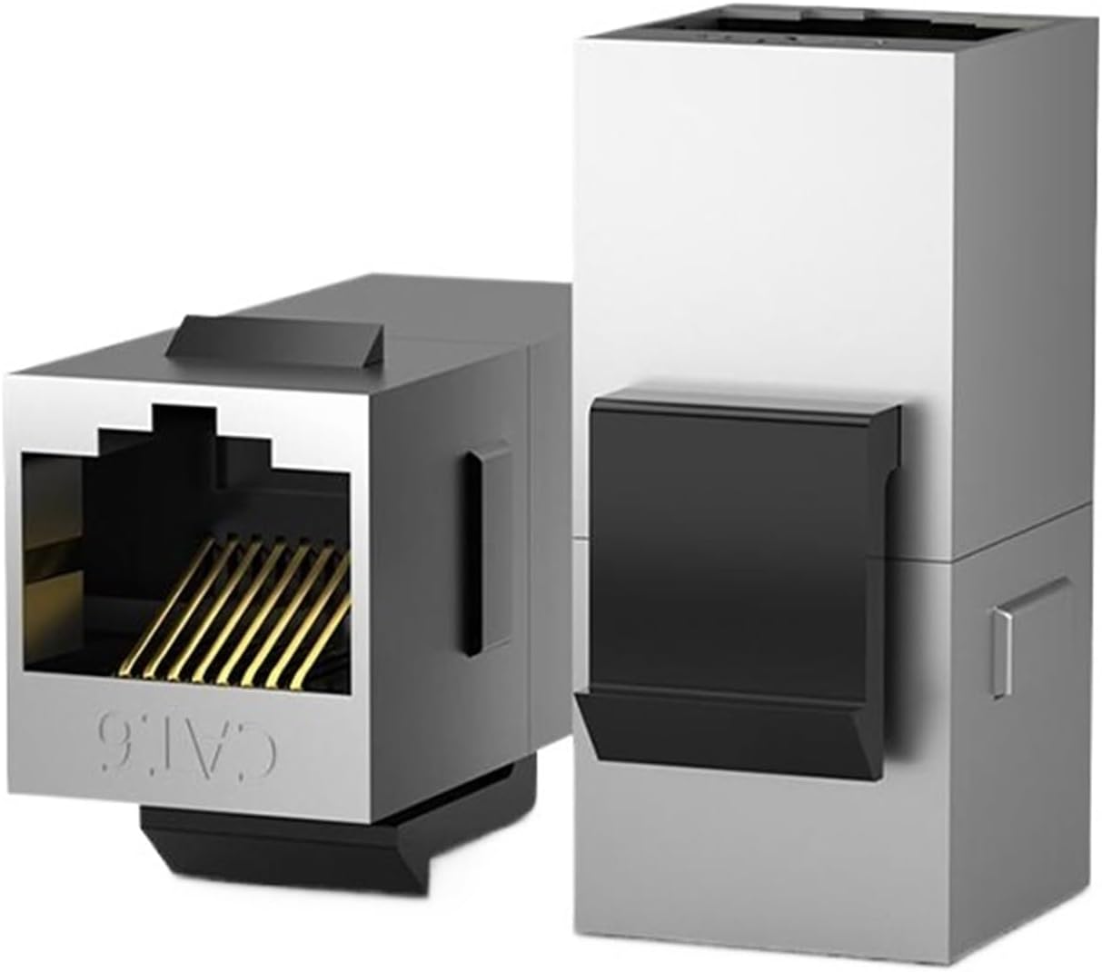 2-piece RJ45 coupler inline coupler for Cat7/CAT6A/CAT6/CAT5E female to female(CAT6 STP)