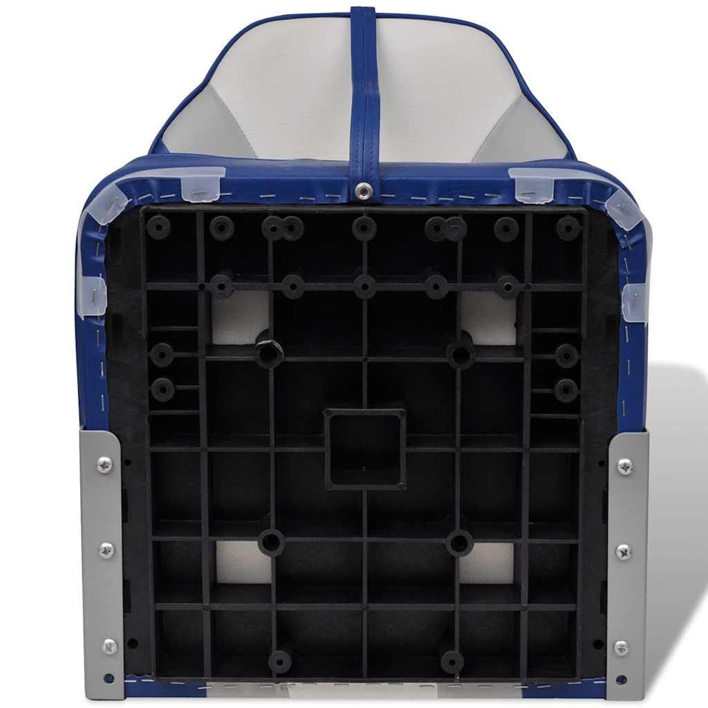 Asiento plegable para barco con respaldo alto, material PVC, 43 x 39,5 x 60 cm, soporta hasta 100 kg, compatible con platos giratorios, ideal para veleros, yates, catamarán, jolles