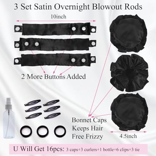 CLIONE 3 Conjuntos de Modeladores de Cachos Sem Calor de Cetim para Dormir Durante A Noite, Cachos,