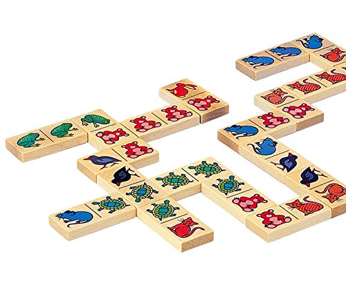 Jeu de dominos Heros contre l'ennui des enfants avec 28 pièces en bois ludiques