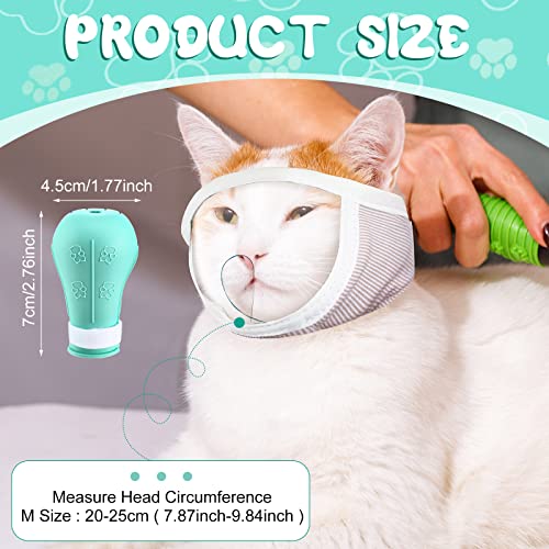 Hillban Cat Muzzle For Grooming With 4 Silicone Boots Breathable Transparent Cat Face Guard Silicone Cat Claw Covers Anti Scratch Cat Booties To Prevent Scratching Biting Bathing Trimming (Medium) #TOP1