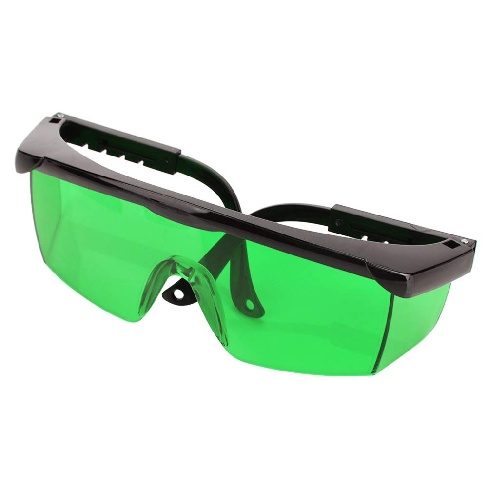 Artillery Okulary wzmacniające laserowe, czerwony/zielony, opcjonalna widoczność wiązki laserowej, okulary poprawiające wzrok, okulary ochronne do poziomu lasera (zielone)