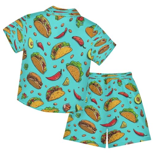 Image of Boccsty Ice Cream Drip Boy Summer Shorts Sets Hawaiian Toddler Boys T-Shirt & Pants 2 Pcs 3T-10T