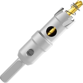 CATITO 45/64"(18mm) Upgraded Heavy Duty Carbide Hole Saw, Metal Steel Hole Saw Drill Bit, TCT Hole Cutter-Alloy Hardness and Life Upgraded, Ideal for Stainless Steel, mild Steel, Iron, Copper,etc