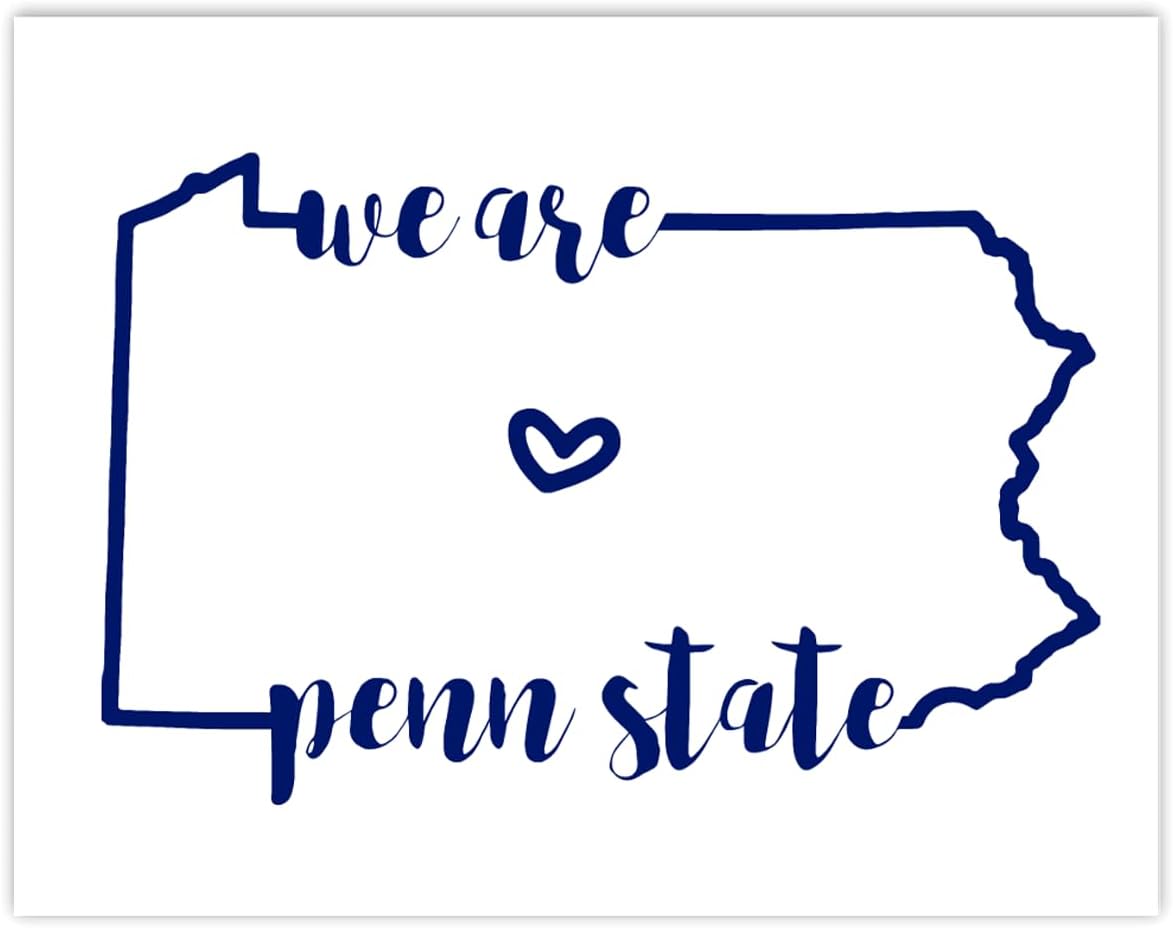 Penn State Greeting Cards Bulk 6 Pack We Are Penn State Blank Notecards with Envelopes
