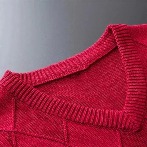 UIOKLMJH Men's Soft Comfortable V-Neck Pullover Waistcoat Solid Color Slim Fit Sweater Vest2