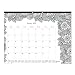 Blueline 2017 Monthly Coloring Desk Pad Calendar, Botanica, January - December, 22 x 17" (C2917311-17)