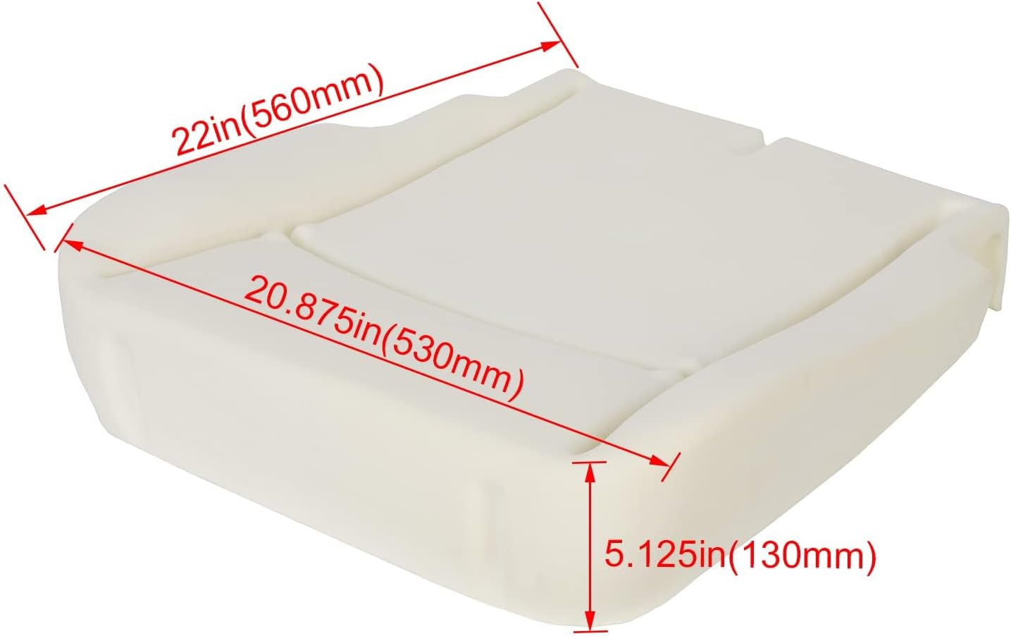 ECOTRIC Driver Seat Foam Cushion Pad Insert Bottom X5 Compatible with 2009-2018 Dodge Ram 1500 2500 3500 Replacement for #68050461AA 068050461A 068050461