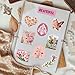 50PCS Pink Stickers for Girls, Pink Vintage Scrapbook Sticker, Retro Aesthetic Coquette Stickers Pack for Journaling Decorative Water Bottle