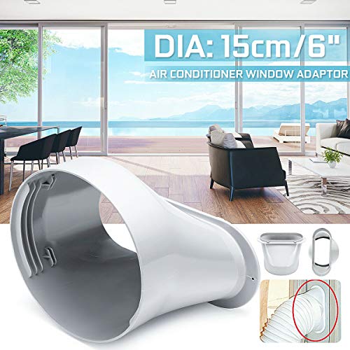 Auspuff Schlauch Für Fenster Adapter Anschluss Für Tragbare Klimaanlagen Kit Platte, 15cm 6'' Fenster Adapter PVC für Mobil Klimaanlagen...