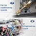 FANOVO Mini Split Adapter, R410a Adapter Straight & Angled Charging Vacuum Port Adapter, 5/16'' Female to 1/4''SAE Male R410 Fitting with Valve Core Tool, for Air Conditioner Refrigeration Service