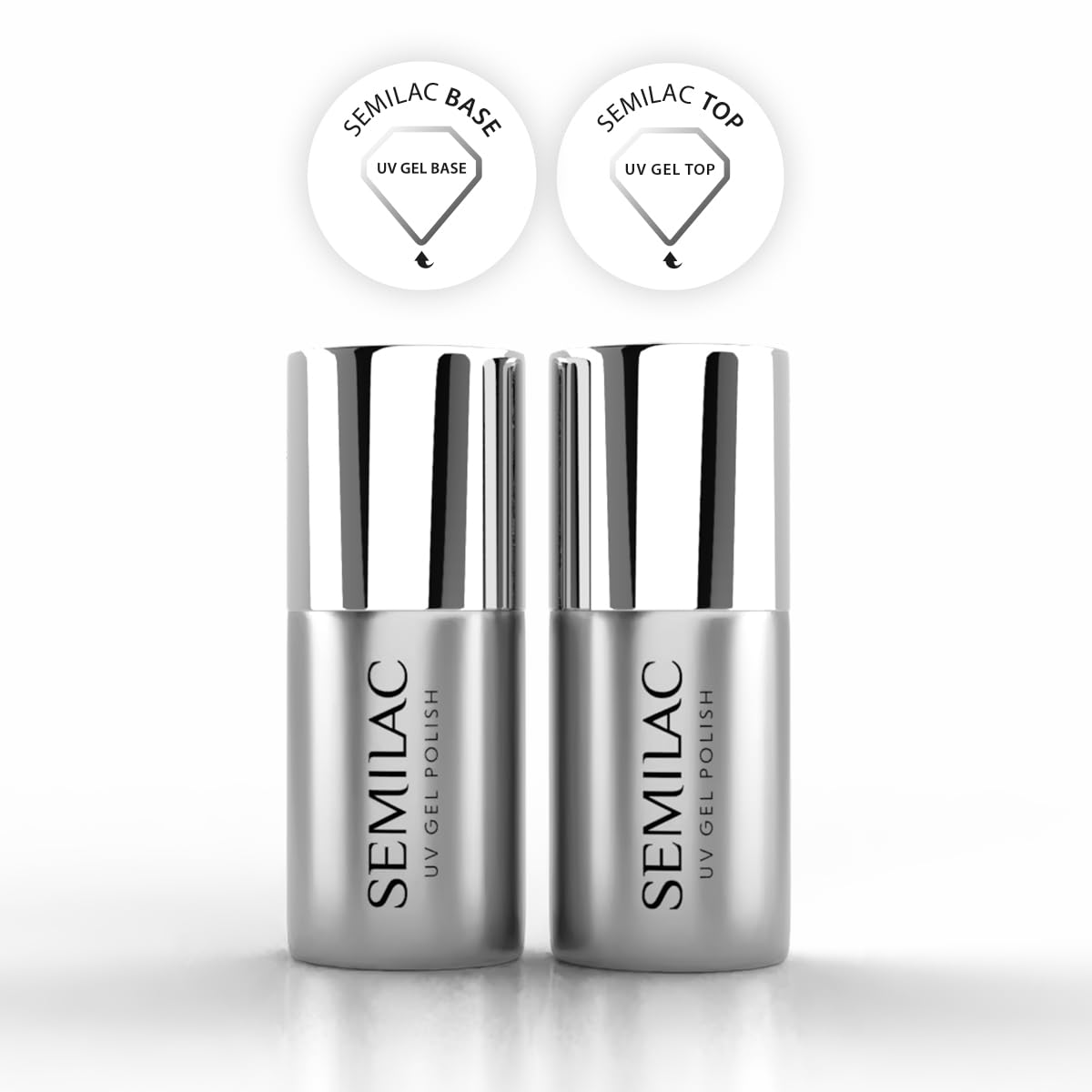 Semilac Basic Duo – Base per una perfetta aderenza e top coat con lucentezza, per lampade UV/LED