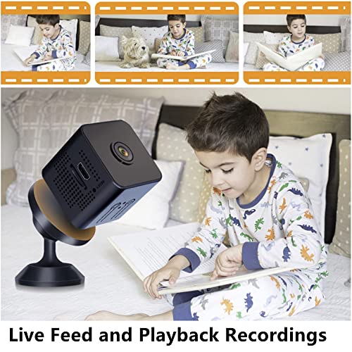 METRICSQUARE 1080P Spy Camera WiFi Camera Hidden Home Security Nanny Cam with Phone App Control Mini Small Cam Night Vision Motion Detection Video Recording
