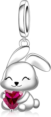 Bunny Charms for Bracelet 925 Sterling Silver Rabbit Charm Beads Easter