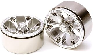 Integy RC Model OBM-BRW760932CSILVER High Mass Beadlock Aluminum 1.9 Wheels Spoke-6 Type C for 1/10 Scale Crawler