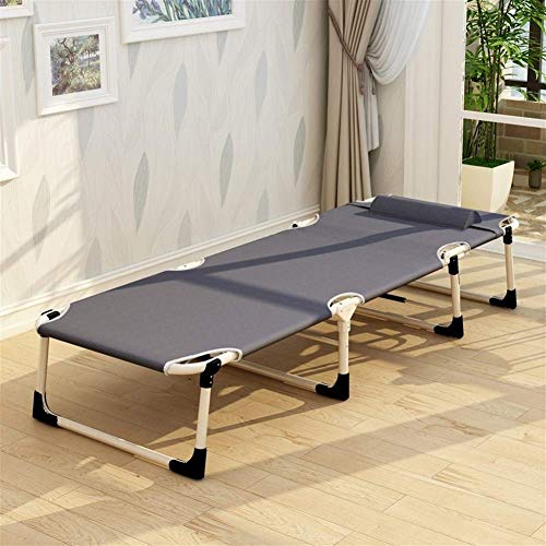 Chaise longue en métal pliante avec coussin et dossier réglable