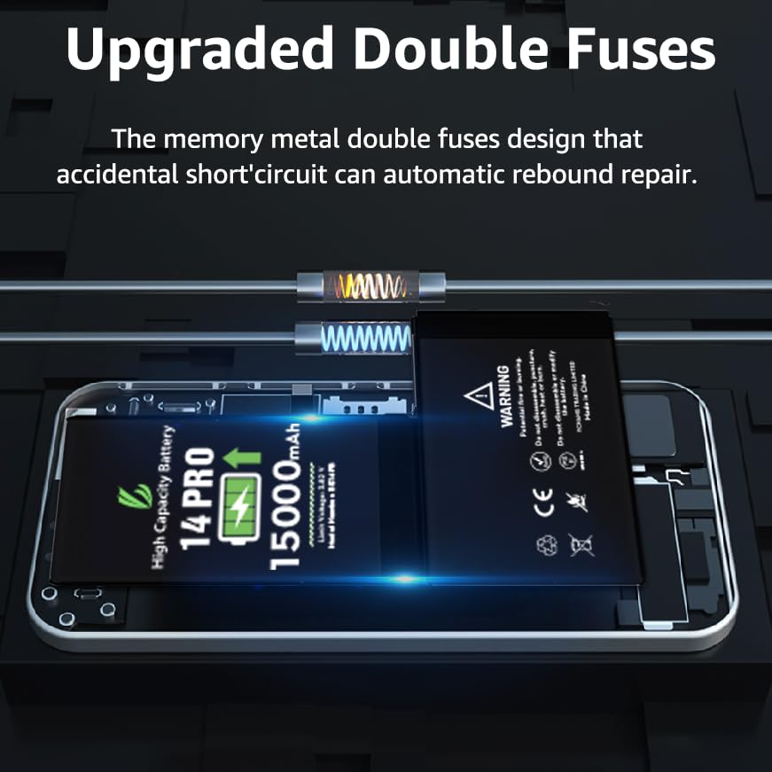 Amazon.com: LL TRADER Battery for iPhone 14 Pro, 15000mAh High