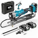 Seesii Innovativo Ingrassatore a Batteria 2-in-1: Ingrassatore Elettrico ad Alta Efficienza da 5,3 oz/min e 12000 PSI con 2 Batterie da 2,0Ah e Caricatore, Pistola per Grasso Facile da Usare