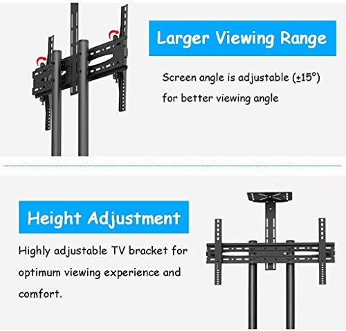 Soporte Universal Móvil para TV 32-70 Pulgadas Negro Acero miniatura 5