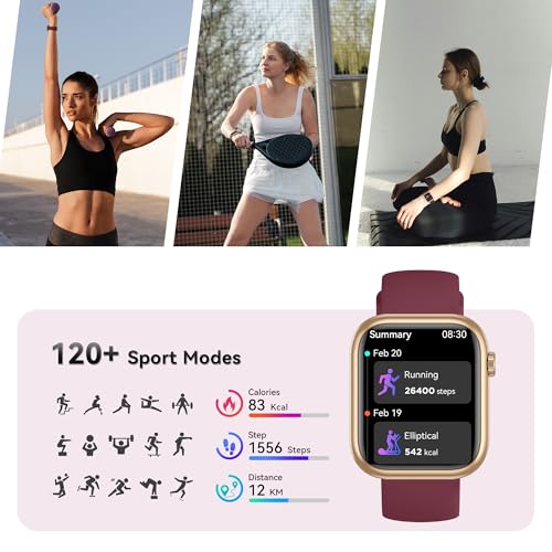 Image of Smart Watch for Men Women(Answer /Make Call), 1.83 inch Fitness Watch with Heart Rate /Blood Pressure /Blood Oxygen, Pedometer, Sleep Tracker,120+ Sport Modes, IP68 Waterproof Fitness Tracker for Android iOS