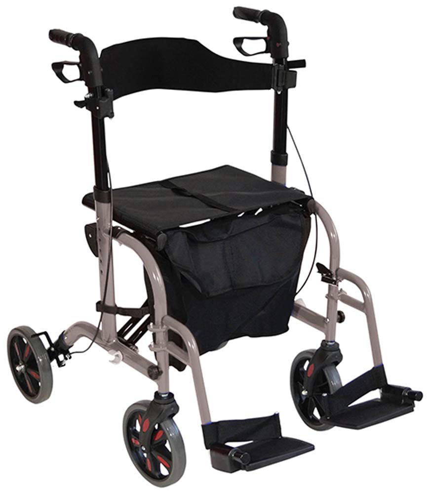 Aidapt Green Duo Rollator And Transit Chair