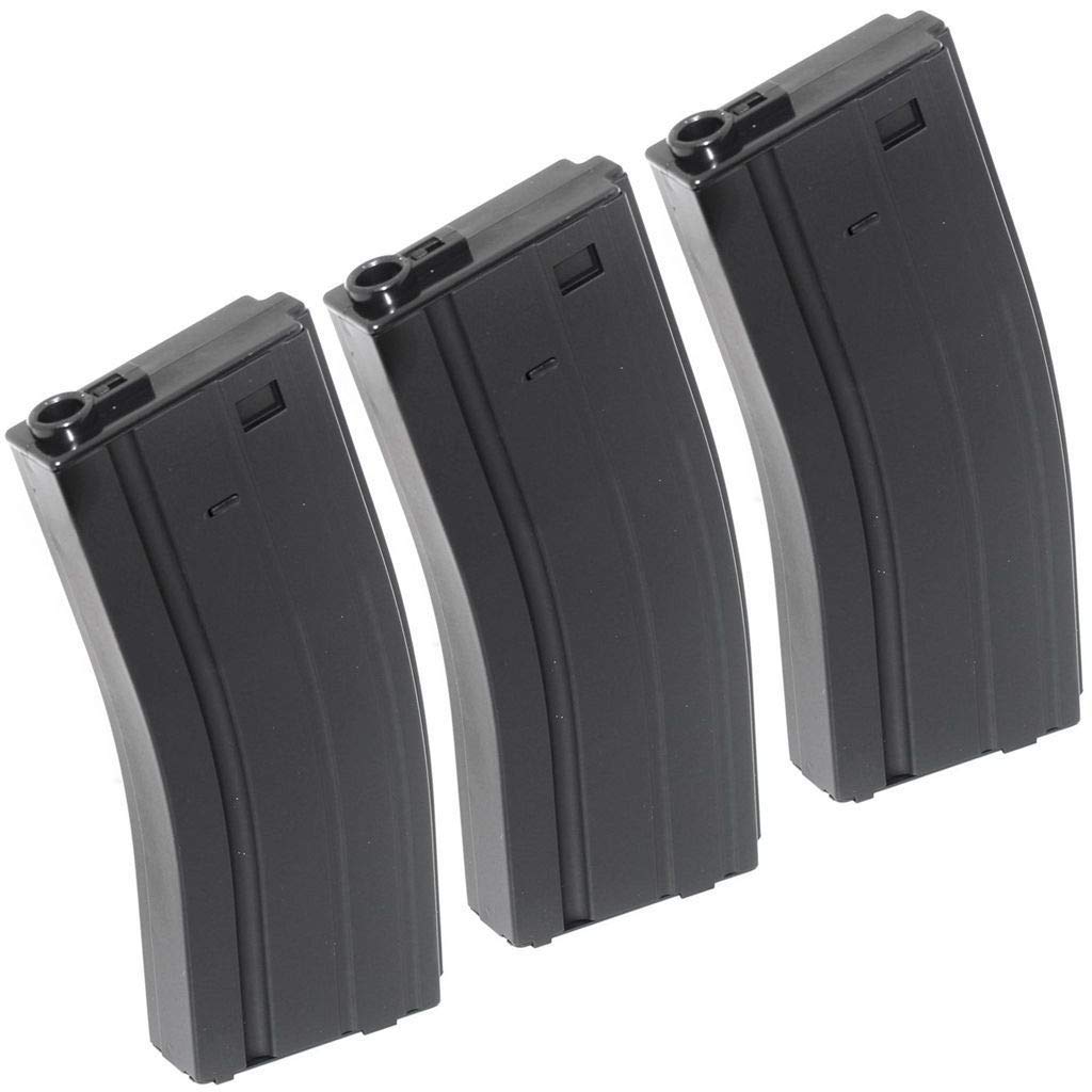 Airsoft Softair CYMA 3pcs 140rd Mid-Cap Mag Metall Magazin für D-Boys Classic Army WE SRC JG E&C CYMA Tokyo Marui M4 M16 Serie AEG Schwarz