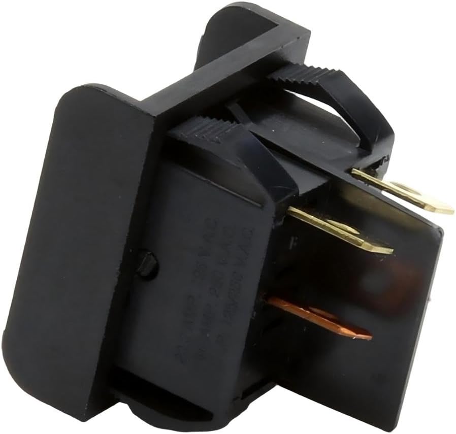 89491 DPST On/Off Rocker Switch, for APW Wyott Cooking Equipment Parts 89406 89501 42-1501 421501, 4 tab rocker switch Replacement, 1/4" terminals 5/16" x 1 1/8" hole ，for Models AT-5 AT-10 AT-30