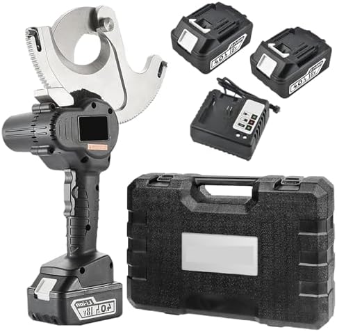 Electric Rechargeable Hydraulic Wire Cutter, 2 Lithium Battery Copper Cable Cutting Tool for Φ54-95mm Al & Copper Cables, 560/1440mm² ACSR, High-Power, Durable Design