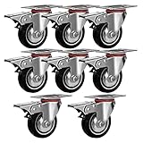 Photo Gallery online best service 3" ruote girevoli in gomma con piastra superiore e cuscinetto heavy duty 8 pack - w/brake Photo Gallery online best service 3" ruote girevoli in gomma con piastra superiore e cuscinetto heavy duty 8 pack - w/brake