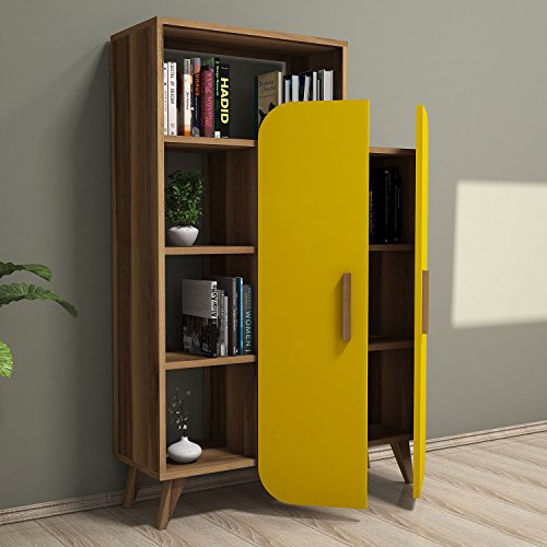 Module-Us Multiple Use Bookshelf, Bookcase With Doors, Storage Shelves, Laundry Room Organization, Storage Cabinet, Bookcase, Pantry Cabinets, Kids Bookshelf, Pink, Library: L 35.4” W 12.6” H 52.0” #TOP2