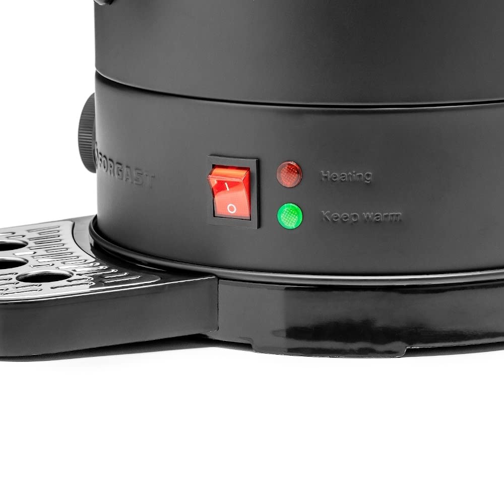 Cafetera Profesional | Capacidad 13 Litros | Indicador de Nivel | Cafetera Industrial | Elegante Color Negro Mate | Dimensiones 33,5x33,5x56,5 cm | Potencia 1600 W