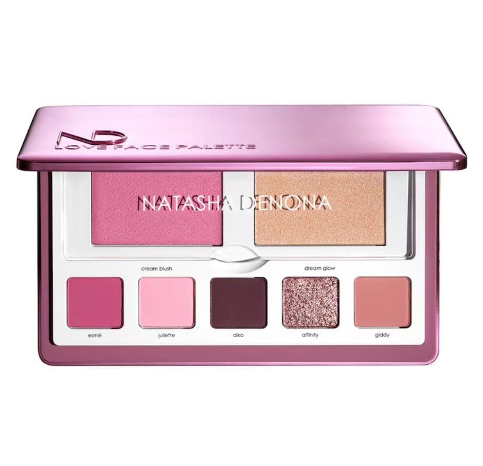 NATASHA DENONA Original | Glam Face palette - Paleta maquillaje | 5 sombras de ojos + 2 rubores | by BELLA (LOVE FACE PALETTE)