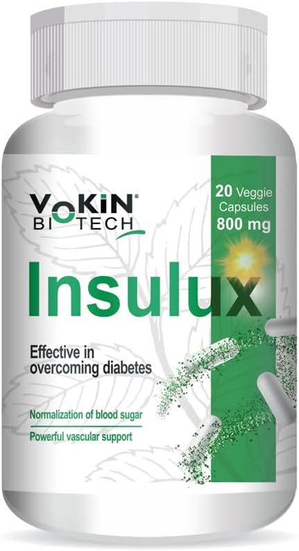 Vokin Biotech Herbal Insulux Gymnema Sylvestre For Endocrine Health & Diabetes Control 800mg (20 Capsules)