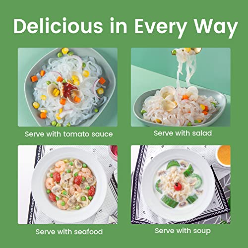 Image of Hethstia Konjac Noodle Fettuccine, 6-Pack Gluten-Free Shirataki Noodles, Low-Carb Konjac Pasta, Keto & Vegan, Sugar-Free, Non-GMO, Low-Calorie
