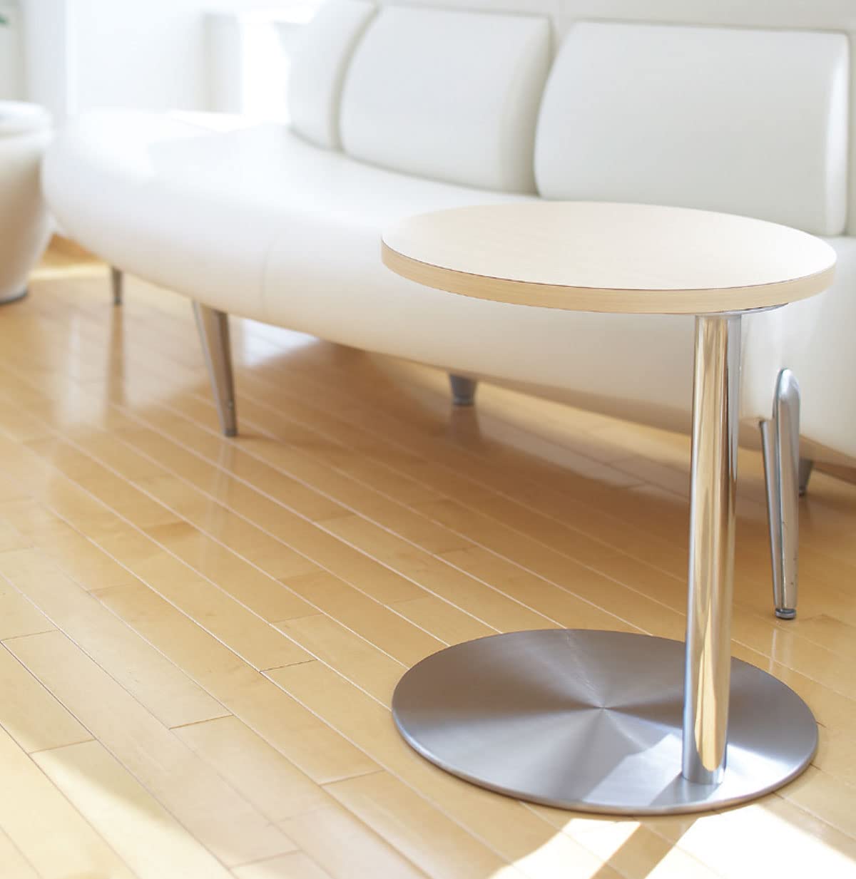 Amazon｜サイドテーブル脚 1本脚 高さオーダー 円形ベース440Φ (Black