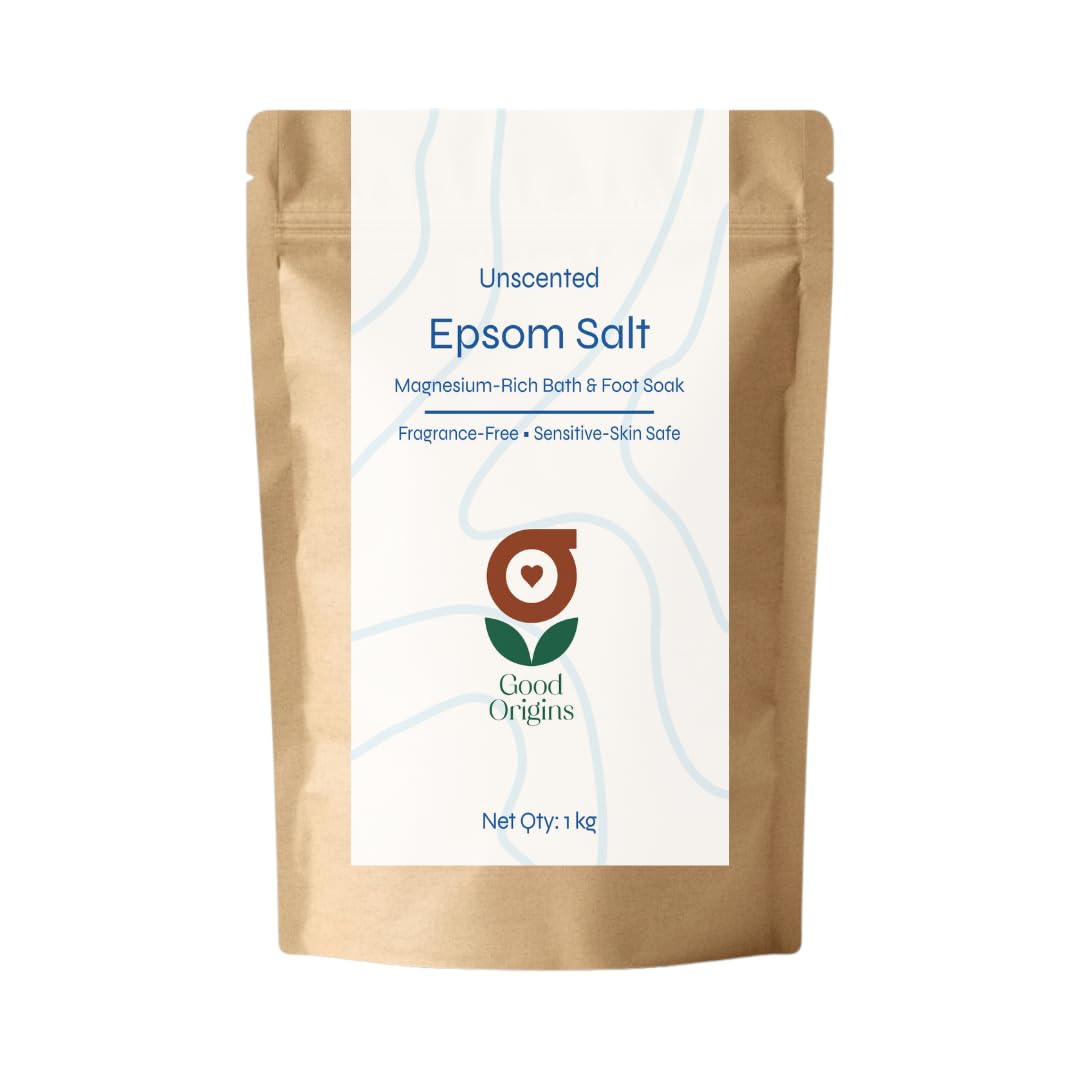 Epsom Salt for Bath - 1kg | Pure Magnesium Sulphate Bath Soak for Sore Muscle Relief, Pain, Stress & Sleep | Unscented Foot Soak & Body Bath Salt | Made in India-image-15