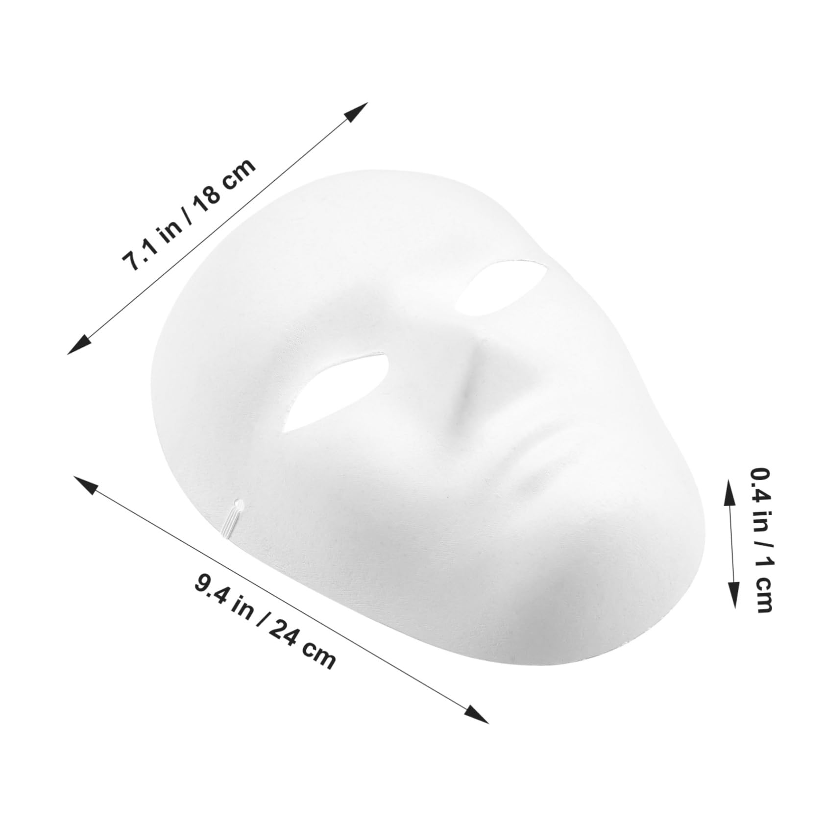 BESTYASH 4Pcs Blank Paper Masks for Decorating Paintable Masks for Masquerade Cosplay Halloween Parties Craft Mask for Creative Fun