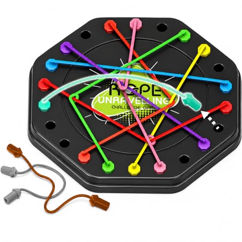 Image of Dorytoy Rope Challenge Board Game for Kids & Family, Stick Pulling Strategy, Interactive Party Puzzle Toy, Educational Skill-Building Boys and Girls